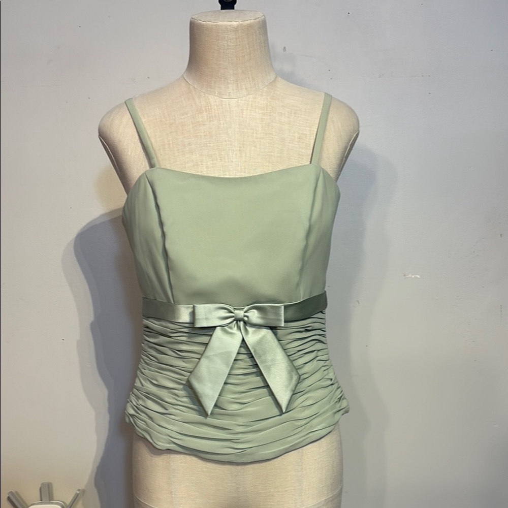 Green Ruched Bustier Camisole NWT size 12